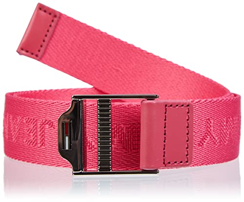 Tommy Jeans Damen TJW ESS Webbing Belt AW0AW11861 Gürtel, Rosa, 90 von Tommy Jeans