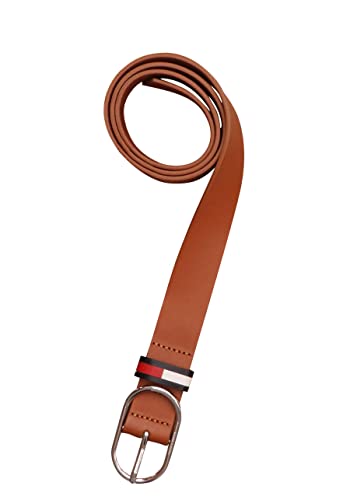 Tommy Jeans Damen Gürtel TJW Oval 3.0 Belt Ledergürtel, Braun (Cognac), 75 von Tommy Jeans