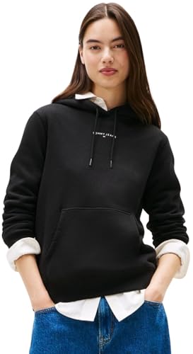 Tommy Jeans Damen Tjw Reg Linear Hoodie EXT Dw0Dw21963 Kapuzenpullover, Black (Black), S von Tommy Jeans