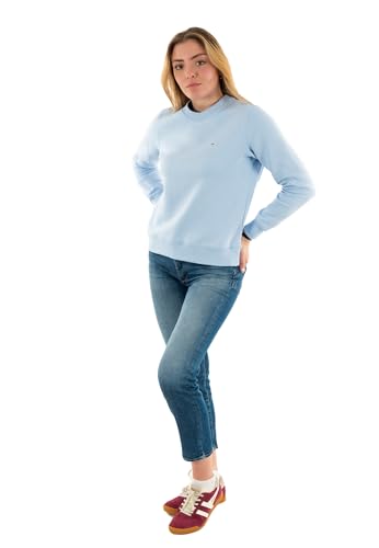 Tommy Jeans Damen Tjw Reg S Flag Crew Dw0Dw19959 Pullover-Sweatshirt, Blue (Sweet Blue), XS von Tommy Jeans