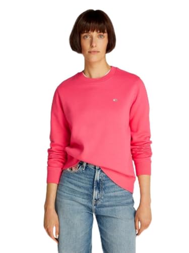 Tommy Jeans Damen Tjw Reg S Flag Crew Dw0Dw19959 Pullover-Sweatshirt, Red (Amour), M von Tommy Jeans