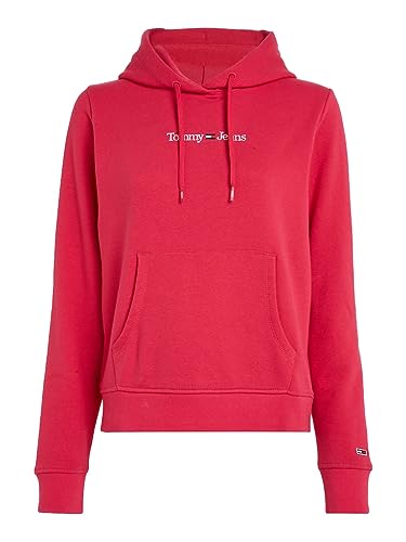 Tommy Jeans Damen TJW REG Serif LINEAR DW0DW15649 Hoodies, Rosa, M von Tommy Jeans