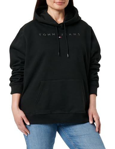 Tommy Jeans Damen Tjw Reg Tonal Linear Hoodie EXT Dw0Dw20304 Kapuzenpullover, Black (Black), 4XL von Tommy Jeans