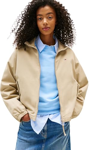 Tommy Jeans Damen Tjw Reg Zip Cotton Jacket Ext Dw0dw20526 Andere, Khaki (Silt), XL EU von Tommy Jeans