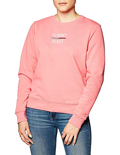 Tommy Jeans Damen Tjw Slim Terry Logo Sweatshirt, Botanical Pink, XS von Tommy Jeans