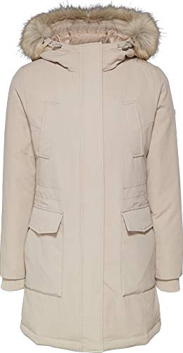 Tommy Jeans Damen Tjw Technical Down Parka Jacke, Soft Beige, Large von Tommy Jeans