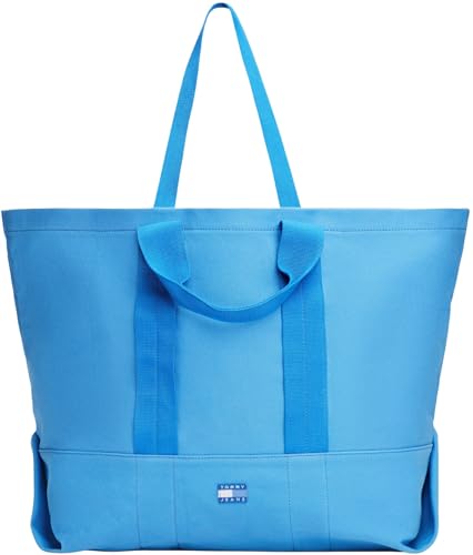 Tommy Jeans Damen Tote Bag Tasche Edition Canvas Groß, Blau (Copenhagen Blue), Einheitsgröße von Tommy Jeans