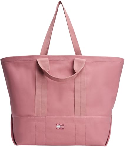 Tommy Jeans Damen Tote Bag Tasche Edition Canvas Groß, Rosa (Tahiti Berry), Einheitsgröße von Tommy Jeans