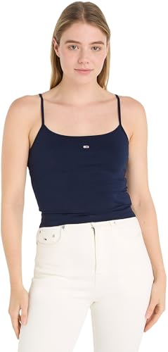 Tommy Jeans Damen Tops Cropped, Blau (Dark Night Navy), M von Tommy Jeans