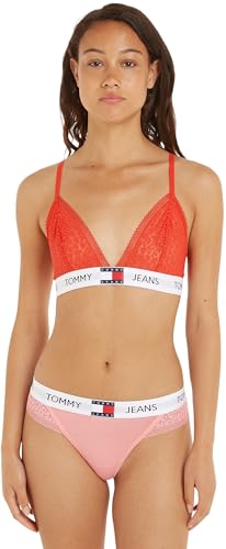 Tommy Jeans Damen Triangel BH Unlined Stretch, Rot (Hot Heat), XS von Tommy Jeans