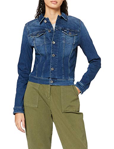 Tommy Jeans Damen Jeansjacke Vivianne Slim Stretch, Blau (New Niceville Mid Blue Stretch), XS von Tommy Jeans