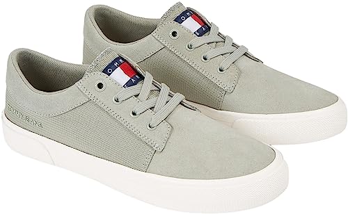 Tommy Jeans Damen Vulcanized Sneaker Lace Up Schuhe, Mehrfarbig (Faded Willow), 37 von Tommy Jeans