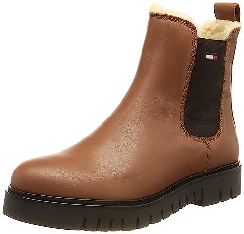 Tommy Jeans Damen Warmlined Chelsea Boot EN0EN01991 Niedrige Stiefel, Braun, 42 EU von Tommy Jeans