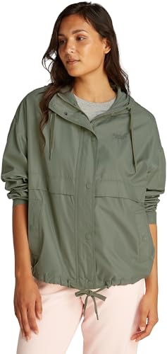 Tommy Jeans Damen Windbreaker Jacke Oversized mit Kapuze, Grün (Aruba Green), M von Tommy Jeans