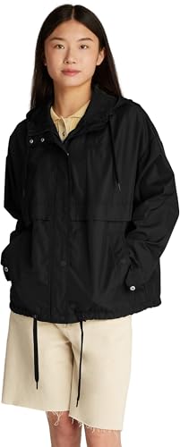 Tommy Jeans Damen Windbreaker Jacke Oversized mit Kapuze, Schwarz (Black), S von Tommy Jeans