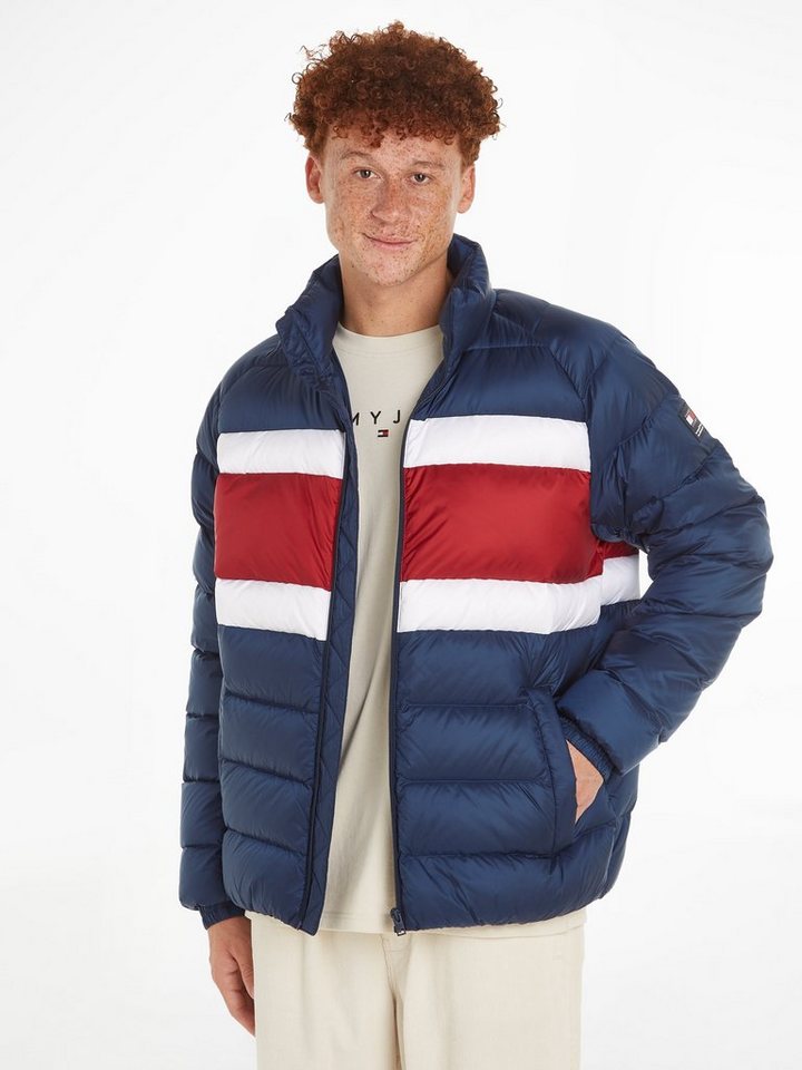 Tommy Jeans Daunenjacke TJM BLOCK STRIPE LT DOWN JKT EXT mit Colourblock-Streifen von Tommy Jeans