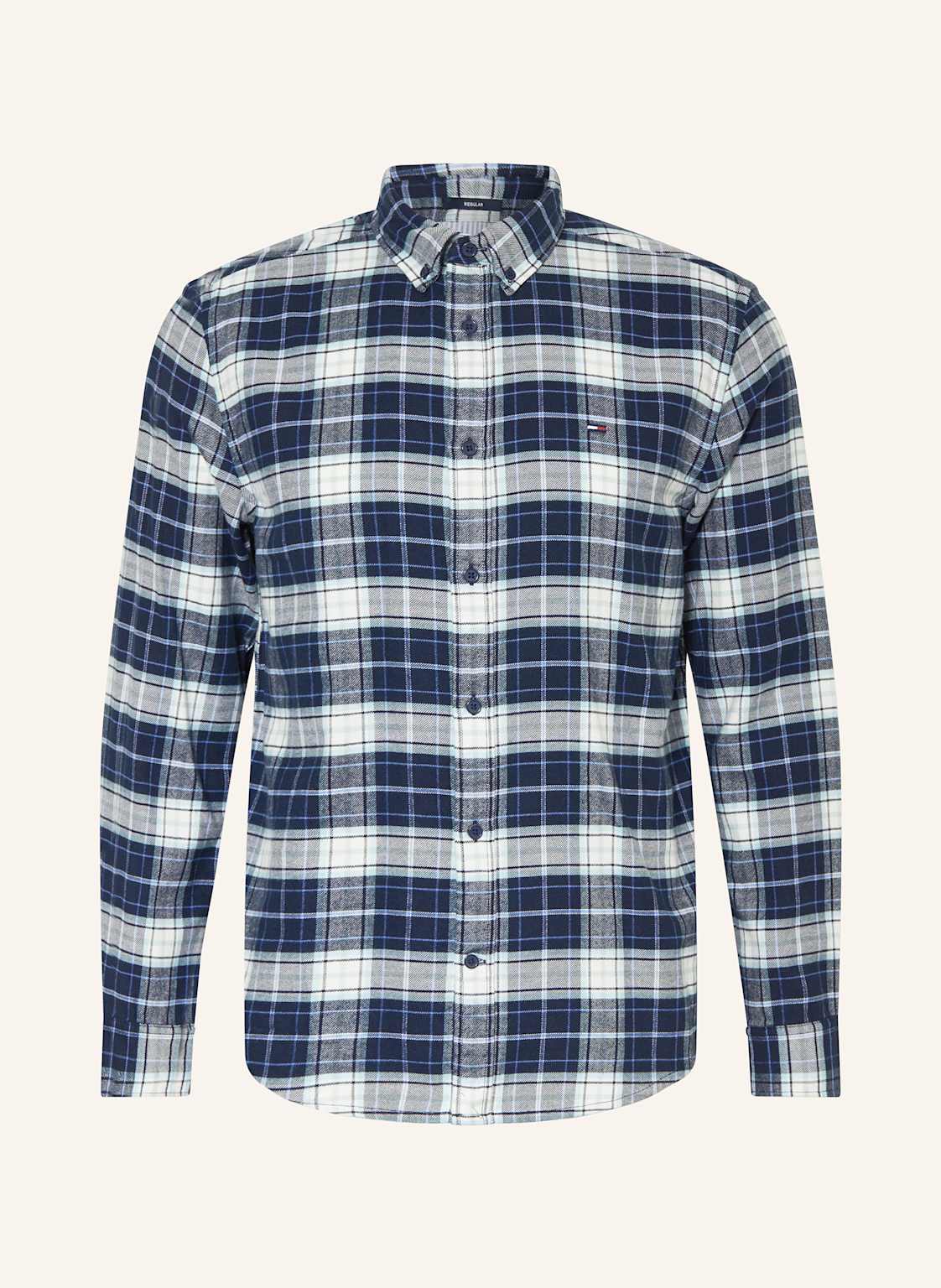 Tommy Jeans Flanellhemd Regular Fit blau von Tommy Jeans