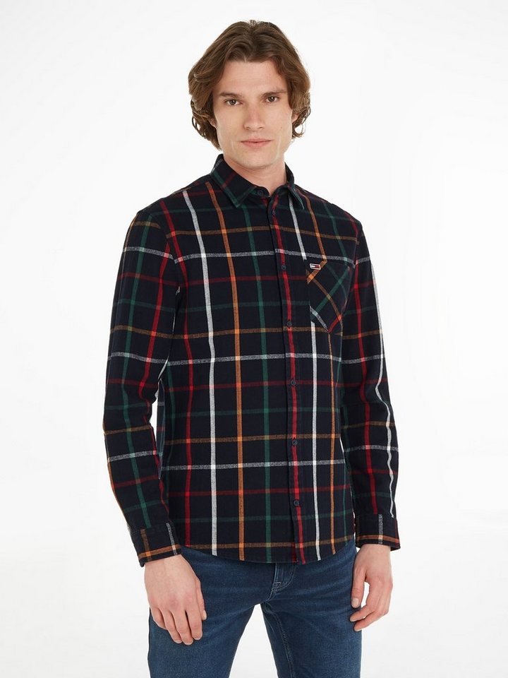 Tommy Jeans Flanellhemd TJM REG CHECK FLANNEL SHIRT mit Brusttasche von Tommy Jeans