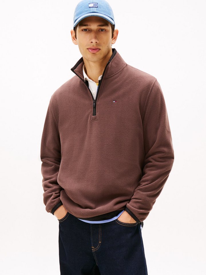 Tommy Jeans Fleecepullover TJM FLAG POLAR FLEECE normale Passform, Troyer von Tommy Jeans