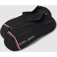 Tommy Jeans Füßlinge mit Label-Print Modell 'Iconic' im 2er-Pack in Black, Größe 39-42 von Tommy Jeans