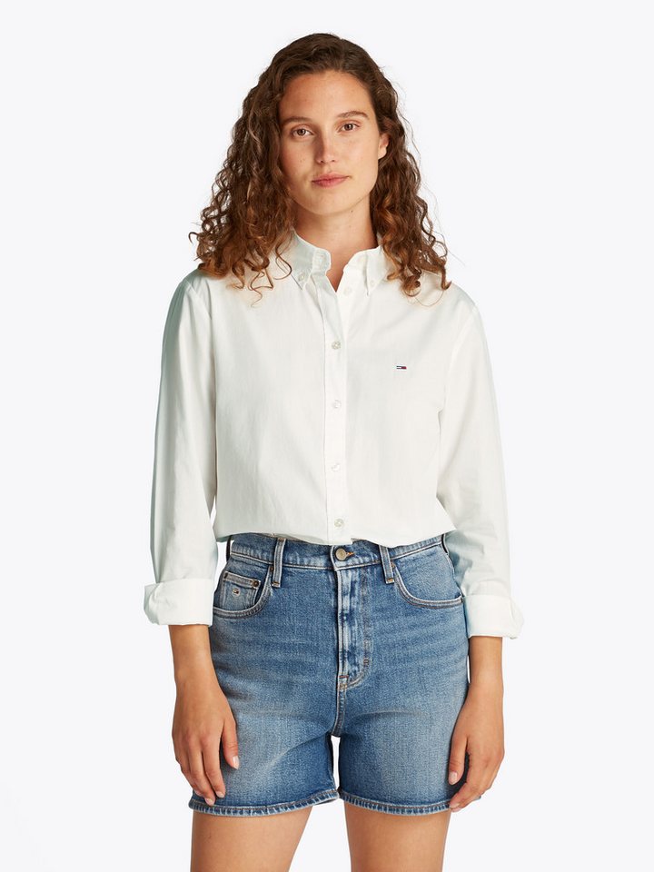 Tommy Jeans Hemdbluse TJW REG PINSTRIPE POPLIN SHIRT mit Nadelstreifen, Logostickerei Tommy Jeans Hemdbluse TJW REG PINSTRIPE POPLIN SHIRT mit Nadelstreifen, Logostickerei von Tommy Jeans