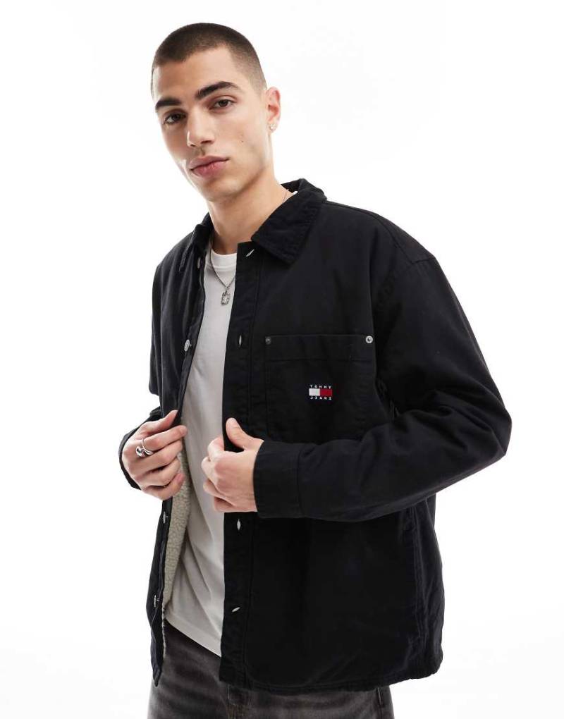 Tommy Jeans - Hemdjacke in Schwarz aus Cord von Tommy Jeans