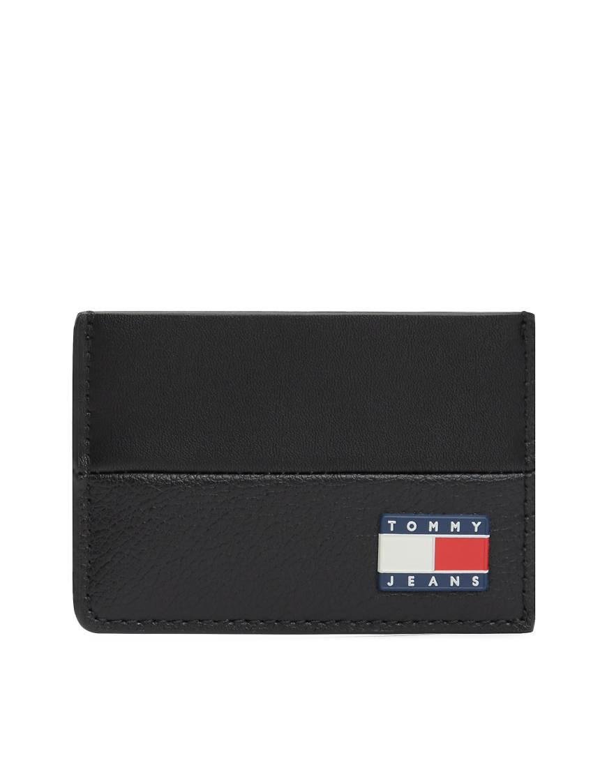 Tommy Jeans - Heritage - Kartenetui in Schwarz mit Flag-Logo von Tommy Jeans
