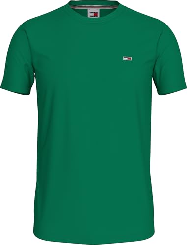 Tommy Jeans Herren 2er Pack T-Shirts Kurzarm aus Baumwolle, Mehrfarbig (Green Malachite/White), XS von Tommy Jeans