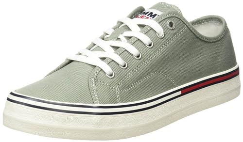 Tommy Jeans Herren Aspen 1d Sneaker, Verblasste Weide, 46 EU von Tommy Jeans