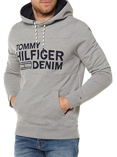 Tommy Jeans Herren BASIC HD HKNIT L/S 48 Langarm Pullover Grau (Lt Grey Htr 038) Large von Tommy Jeans
