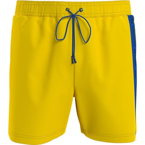 Tommy Jeans Herren Badehose Medium Drawstring Mittellang, Gelb (Vivid Yellow), L von Tommy Jeans