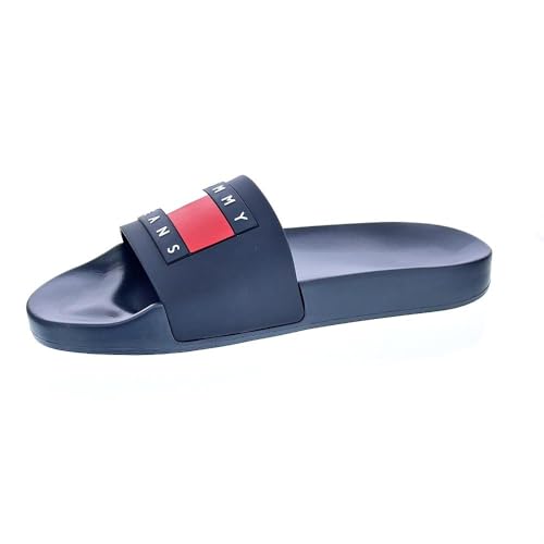 Tommy Jeans Herren Badeschuhe Pool Slide Badelatschen, Blau (Dark Night Navy), 40 von Tommy Jeans