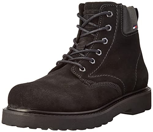 Tommy Jeans Herren BRAN Short LACE UP Nylon Collar EM0EM01059 Niedrige Stiefel, Schwarz (Black), 44 EU von Tommy Jeans