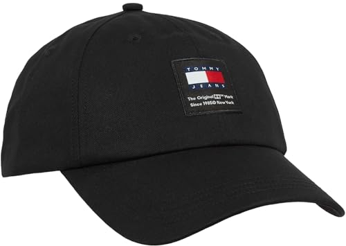 Tommy Jeans Herren Cap Modern Patch Basecap, Schwarz (Black), Einheitsgröße von Tommy Jeans
