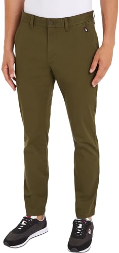 Tommy Jeans Herren Chinos Austin Stretch, Grün (Drab Olive Green), 28W/34L von Tommy Jeans