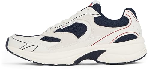 Tommy Jeans Herren Chunky Sole Sneaker The Coney zum Schnüren, Mehrfarbig (RWB), 41 von Tommy Jeans