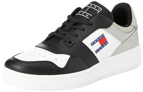 Tommy Jeans Herren Cupsole Sneaker Schuhe, Mehrfarbig (Faded Willow/Black), 40 von Tommy Jeans