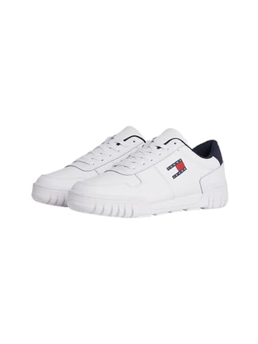 Tommy Jeans Herren Cupsole Sneaker Schuhe, Weiß (White), 41 EU von Tommy Jeans