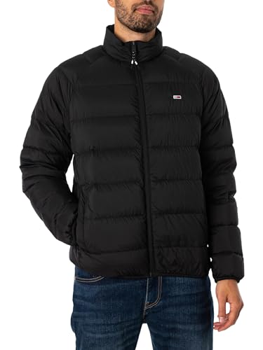 Tommy Jeans Herren Daunenjacke Essential Light Down Jacket Winter, Schwarz (Black), XS von Tommy Hilfiger