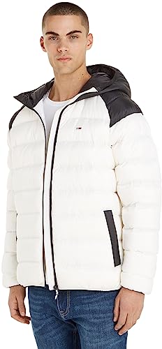 Tommy Jeans Herren Daunenjacke Light Winterjacke, Weiß (White), L von Tommy Jeans