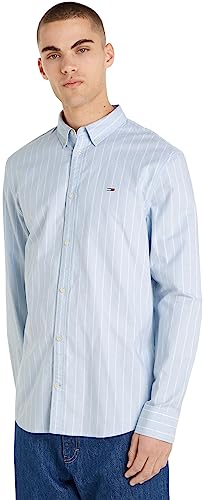 Tommy Jeans Herren Hemd Classic Oxford Langarm, Blau (Chambray Blue), M von Tommy Jeans