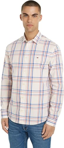 Tommy Jeans Herren Hemd Freizeithemd, Mehrfarbig (Ancient White Check), XXL von Tommy Jeans