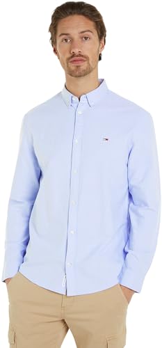 Tommy Jeans Herren Hemd Tjm Entry Reg Oxford Shirt Freizeithemd, Blau (Moderate Blue), XS von Tommy Jeans