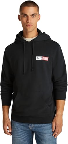 Tommy Jeans Herren Hoodie Entry Graphic mit Kapuze, Schwarz (Black), M von Tommy Jeans