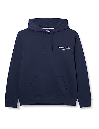 Tommy Jeans Herren Hoodie Regular Entry Graphic mit Kapuze, Blau (Twilight Navy), XS von Tommy Jeans