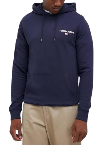 Tommy Jeans Herren Hoodie Regular Entry Graphic mit Kapuze, Blau (Twilight Navy), XXL von Tommy Jeans