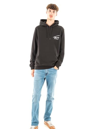 Tommy Jeans Herren Hoodie Regular Fit Entry Graphic mit Kapuze, Schwarz (Black), XXL von Tommy Jeans