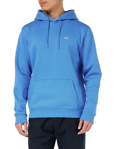 Tommy Jeans Herren Hoodie Tjm Regular Fleece Hoodie mit Kapuze, Blau (Meridian Blue), L von Tommy Jeans