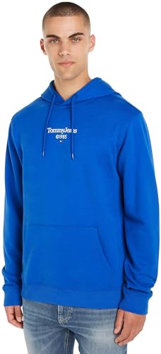 Tommy Jeans Herren Hoodie mit Kapuze, Blau (Persian Blue), XXL von Tommy Jeans