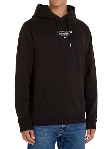 Tommy Jeans Herren Hoodie mit Kapuze, Schwarz (Black), XXXL von Tommy Jeans